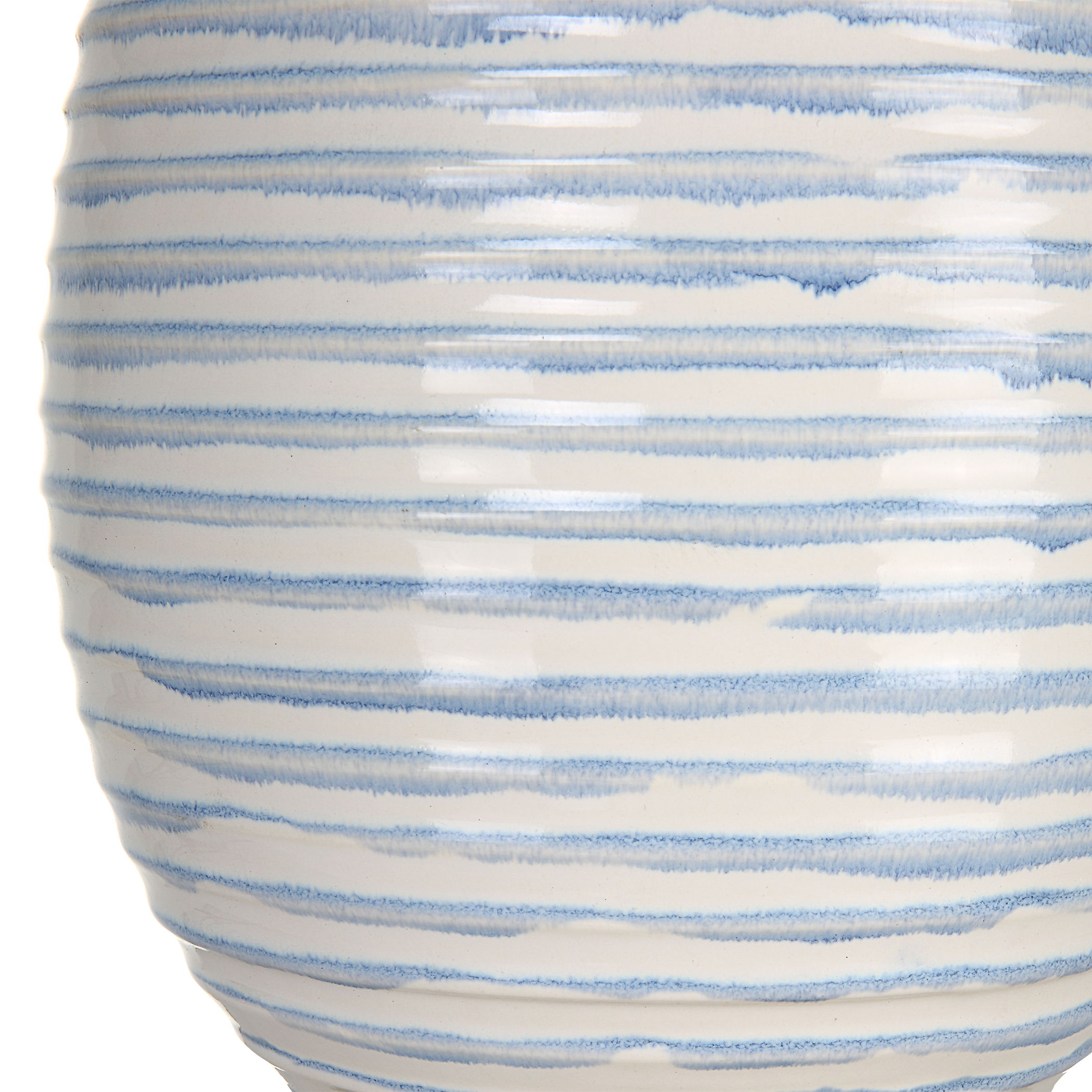 Clariot Ribbed Blue Table Lamp large image 