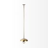 Garnet 13L x 13W Gold Hammered Metal Pendant Light thumbnail 1