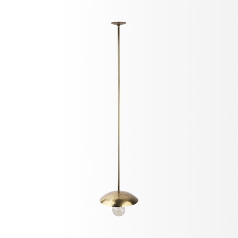 Garnet 13L x 13W Gold Hammered Metal Pendant Light