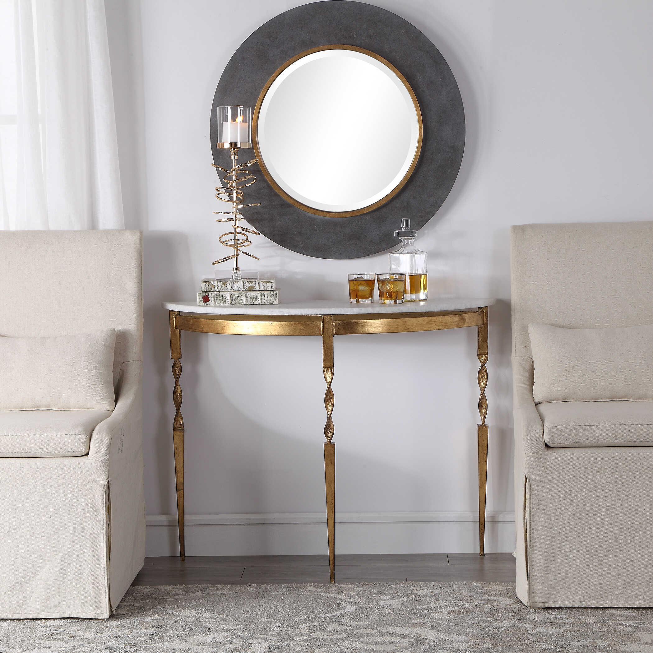 Imelda Demilune Console Table large image 