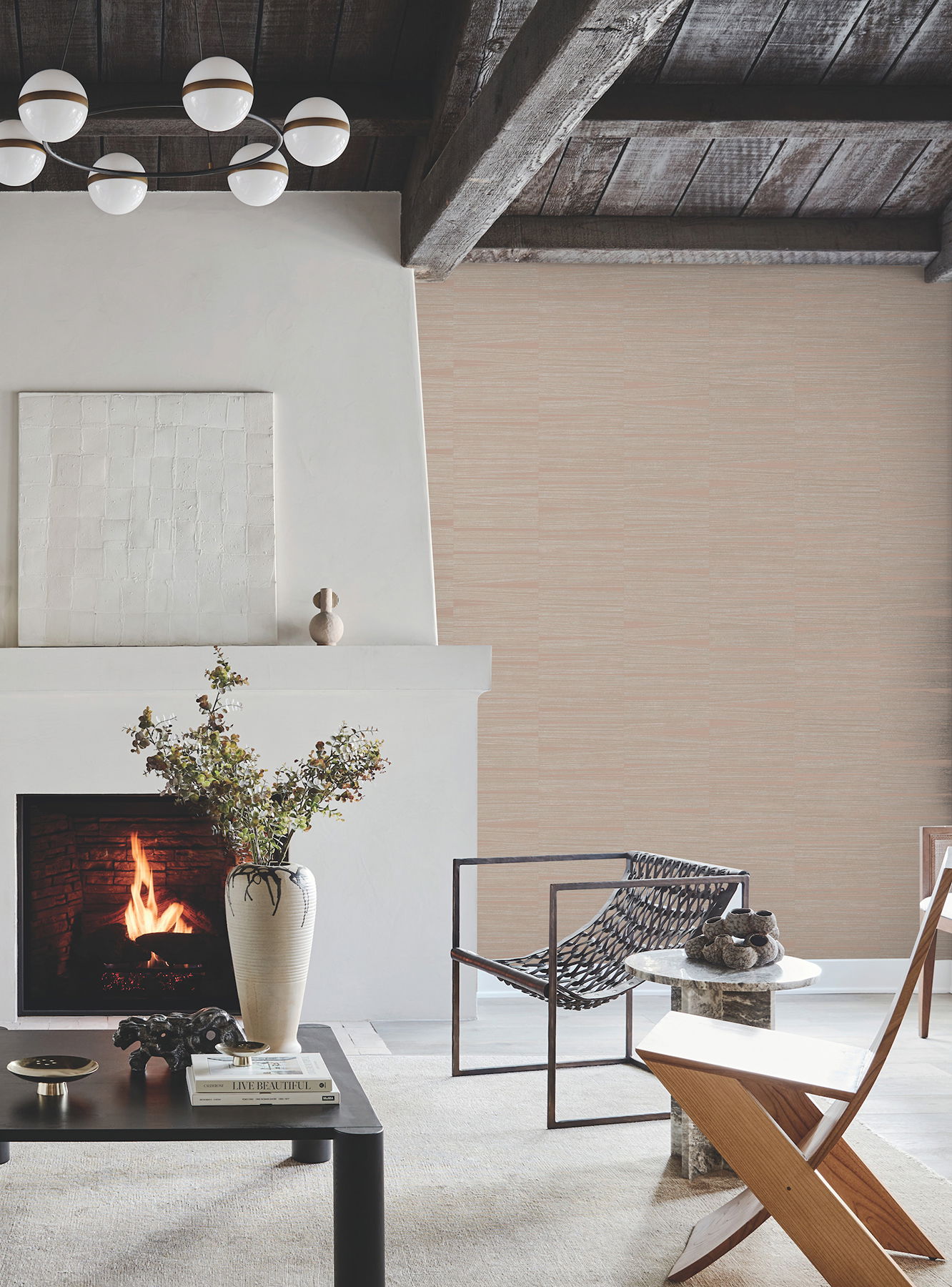 Line Stripe Brick Wallpaper large image 