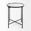 Samantha (Small) Black Mirror Top  Accent Table thumbnail 1