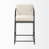 Stamford Backless 36.8in Seat Counter Stool | Beige Fabric with Metal, Counter & Bar Stool by Mercana, 18.25" length x 22.5" width x 36.75" height thumbnail 5
