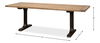 Decan Dining Table W/Iron Base, by Sarreid, 94" length x 37" width x 30" height thumbnail 12