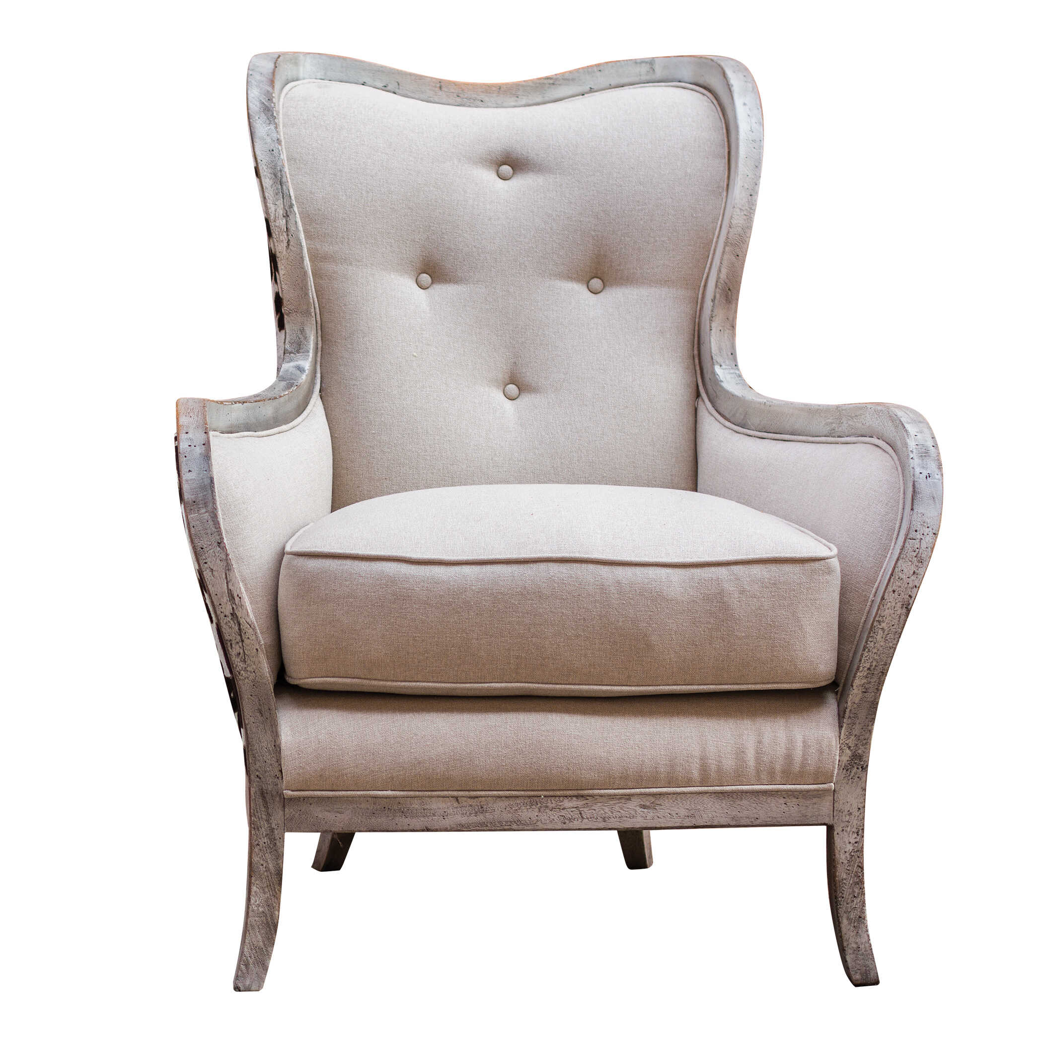Chalina High Back Armchair, Furniture by Uttermost, 33" width x 42" height x 32" depth View 4