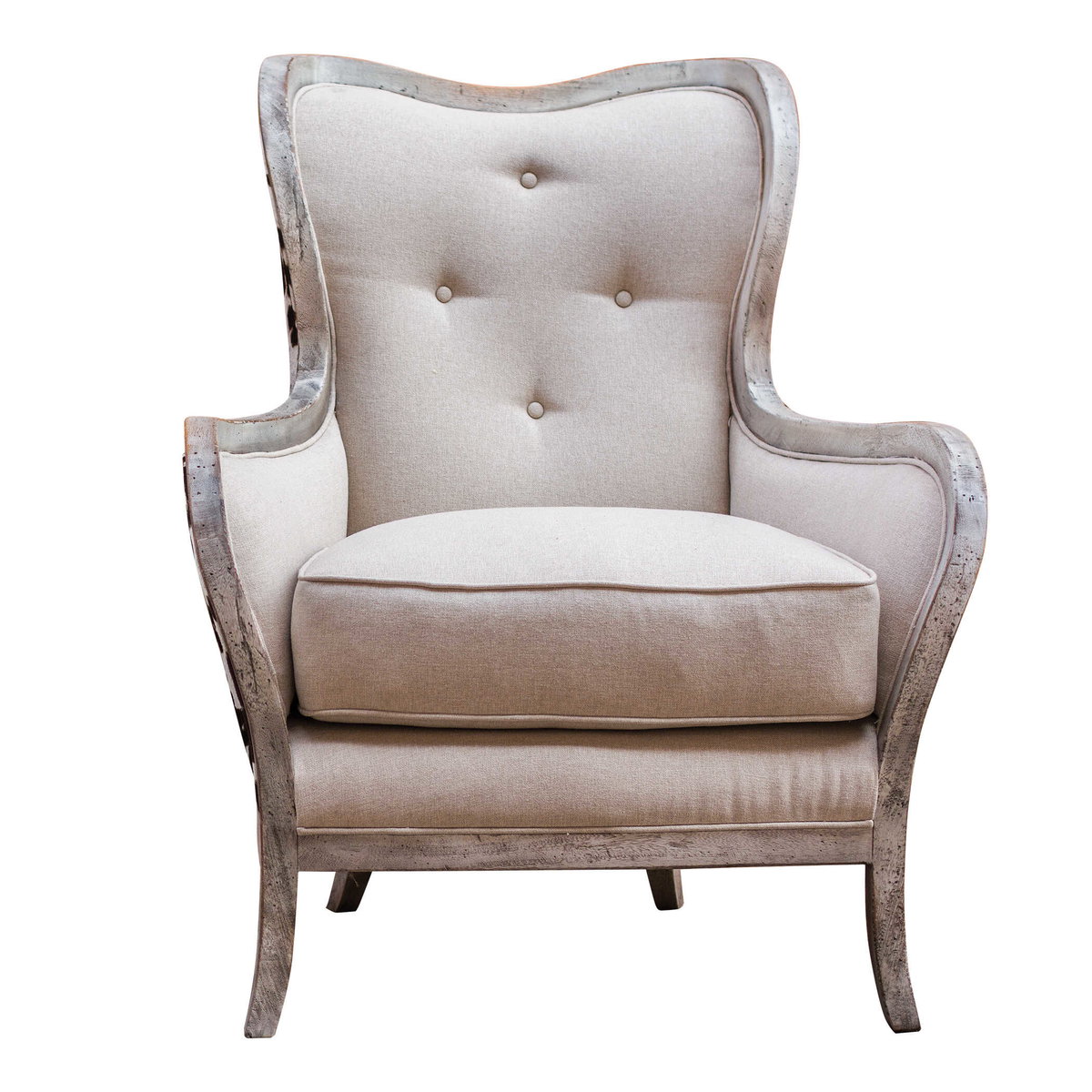 Chalina High Back Armchair, Furniture by Uttermost, 33" width x 42" height x 32" depth View 4