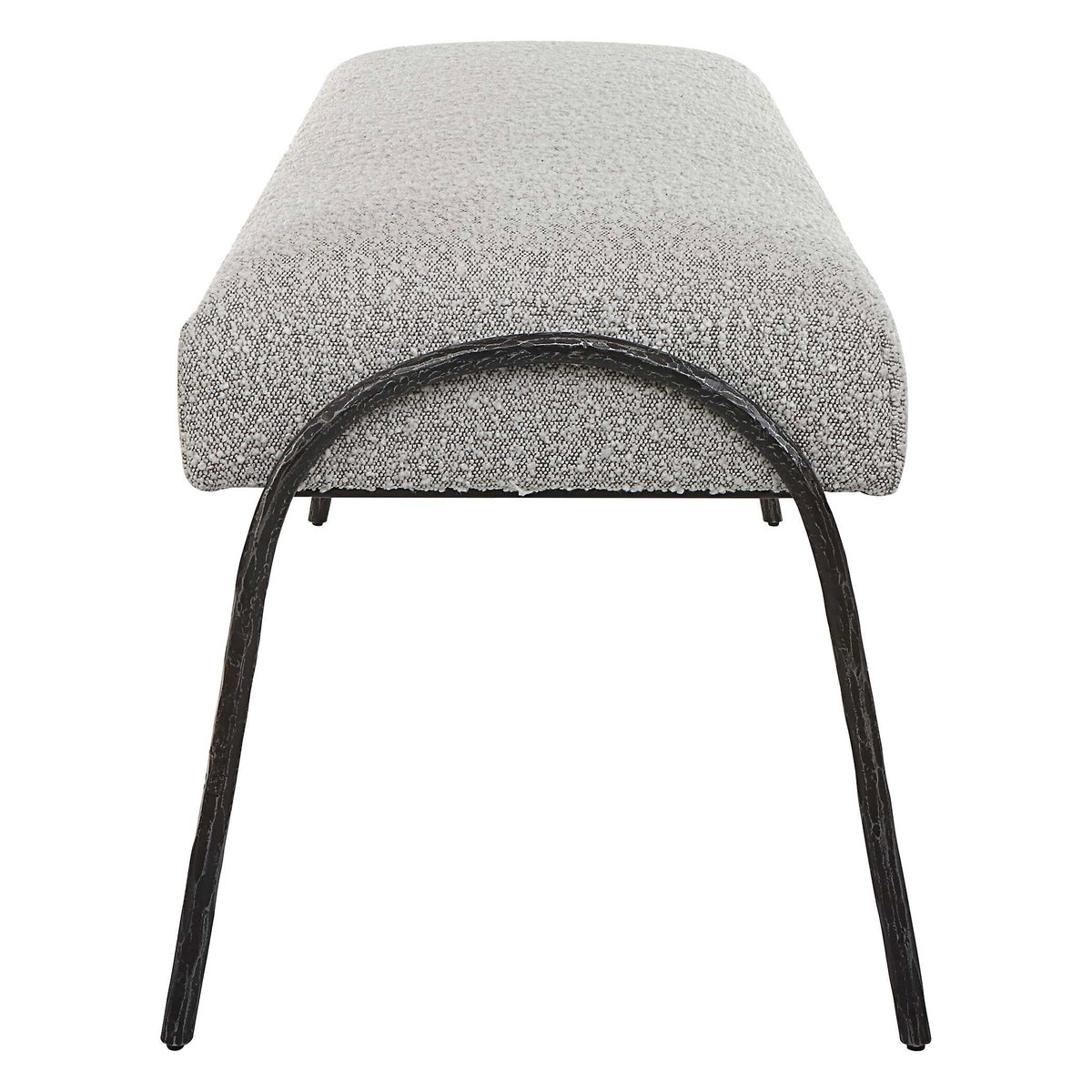 Jacobsen Modern Gray Bench, Benche by Uttermost, 56" width x 20" height x 19" depth View 6