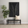 Shane Black Wood with Woven Black Leather Bench, Benche by Mercana, 52" length x 16.5" width x 18.75" height thumbnail 3