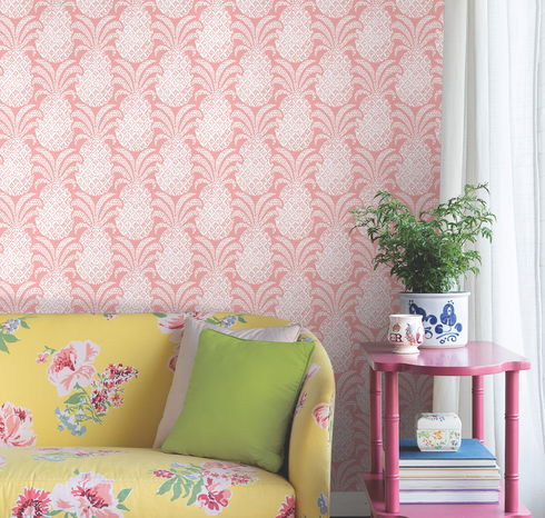 Colony Club Shell Pink Peel & Stick Wallpaper