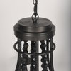 Selma Black Wood Bead and Metal Chandelier, by Mercana, 37.8" length x 33.27" width x 96.85" height thumbnail 7