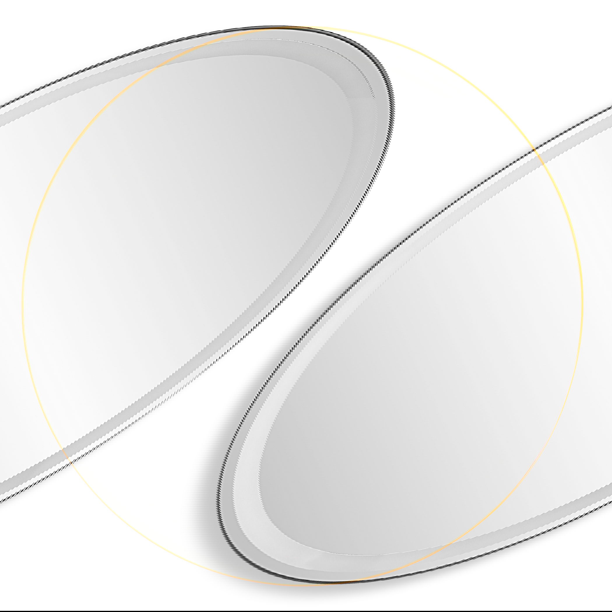 Crofton Lighted Brass Round Mirror large image 