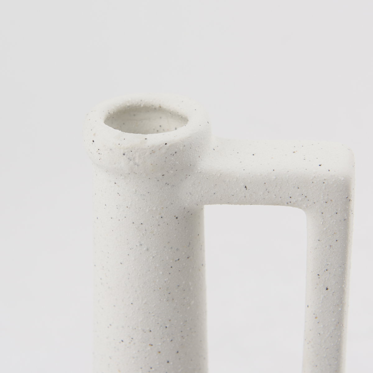 Burton 10.8H Small White Ceramic Jug Vase, by Mercana, 4.92" length x 4.92" width x 9.25" height View 8