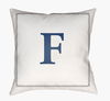 Initials Accent Pillow, Decorative Pillow by Surya, 18" length x 18" width thumbnail