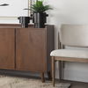 Lillie  Medium Brown Wood 2 Door Tray Top Accent Cabinet, Cabinets & Chest by Mercana, 36" length x 16" width x 32" height thumbnail 2
