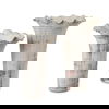Ruffled Petal White Vases Set/2 thumbnail 0