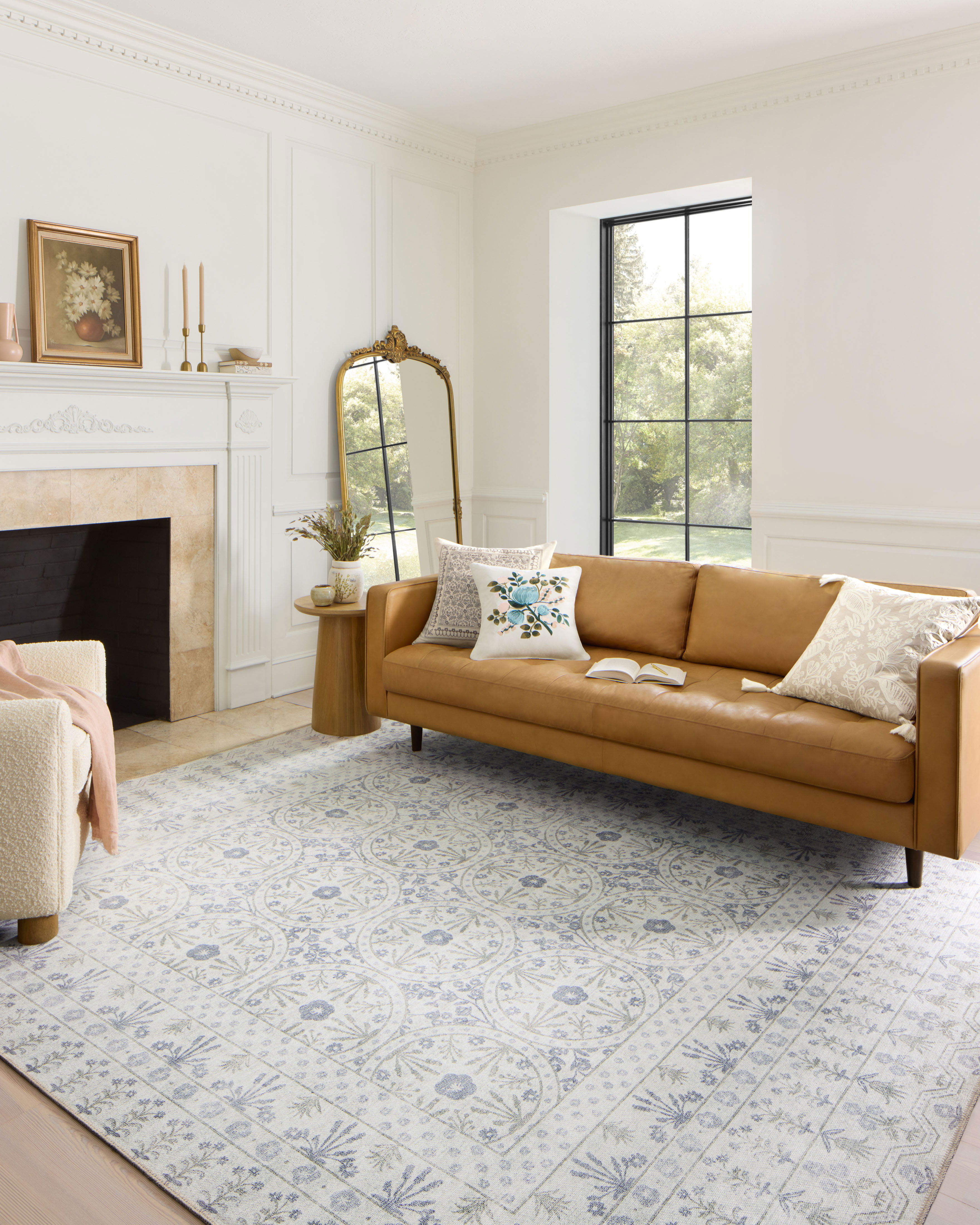 Rifle Paper Co. x Loloi Maison Rug, 3' length x 3' width View 3