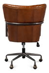 Parker Office Chair, Vintage Havana Lthr, Seating by Sarreid, 25" length x 28" width x 38" height thumbnail 10