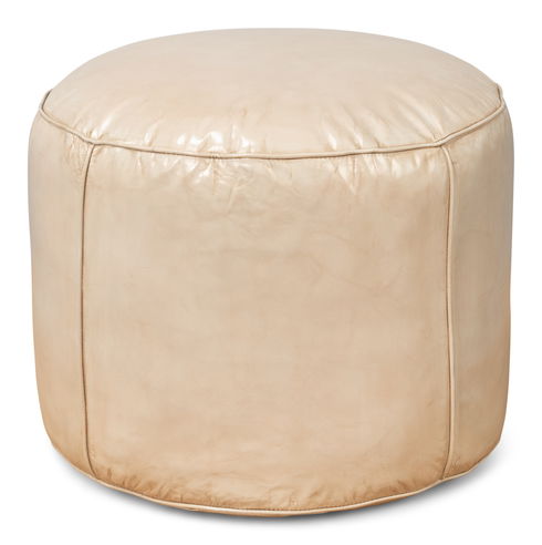 Soccerball Stool, Taupe Leather