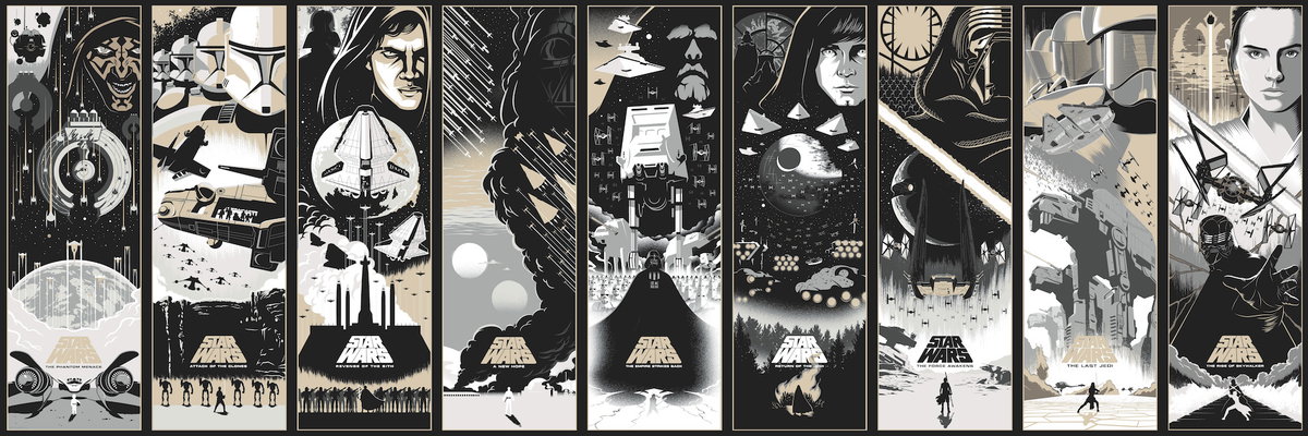 Star Wars: Celebrating the Saga White Border, Wallpaper by York Wall, 4'10.8" length x 1'6" width x 0.02" depth View 1
