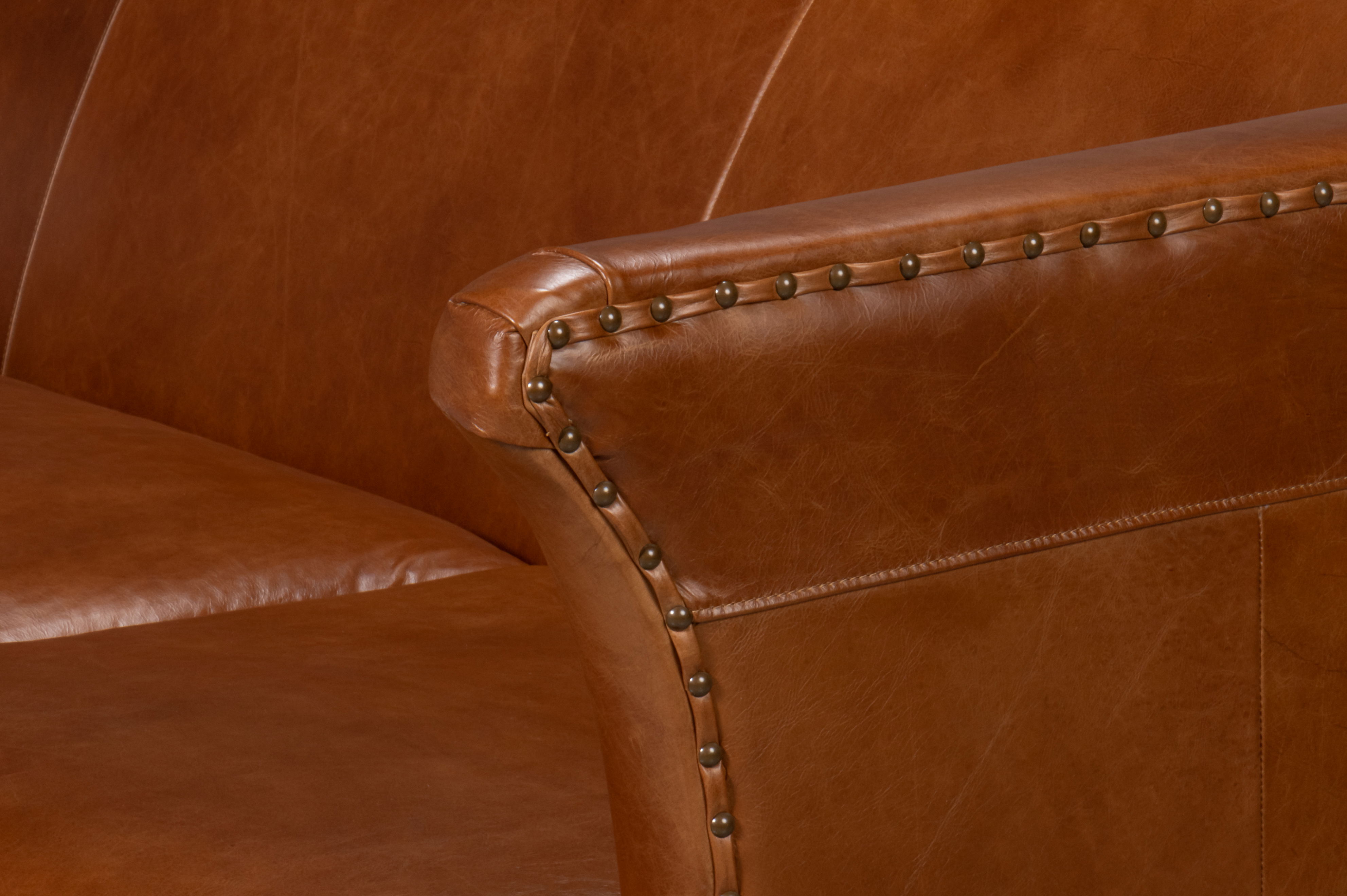Mcmillan Distilled Leather Sofa Brown large image 