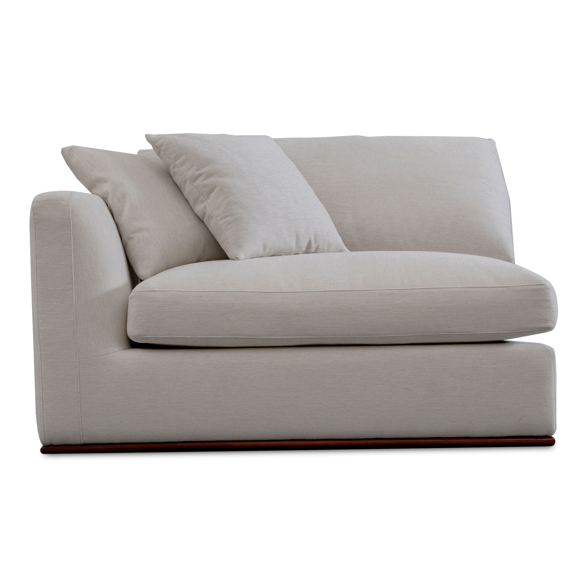 Rue Left Arm Facing Chair Off White, Sectional Sofa by Moe's Home, 47.6" width x 23.6" height x 41" depth View 1