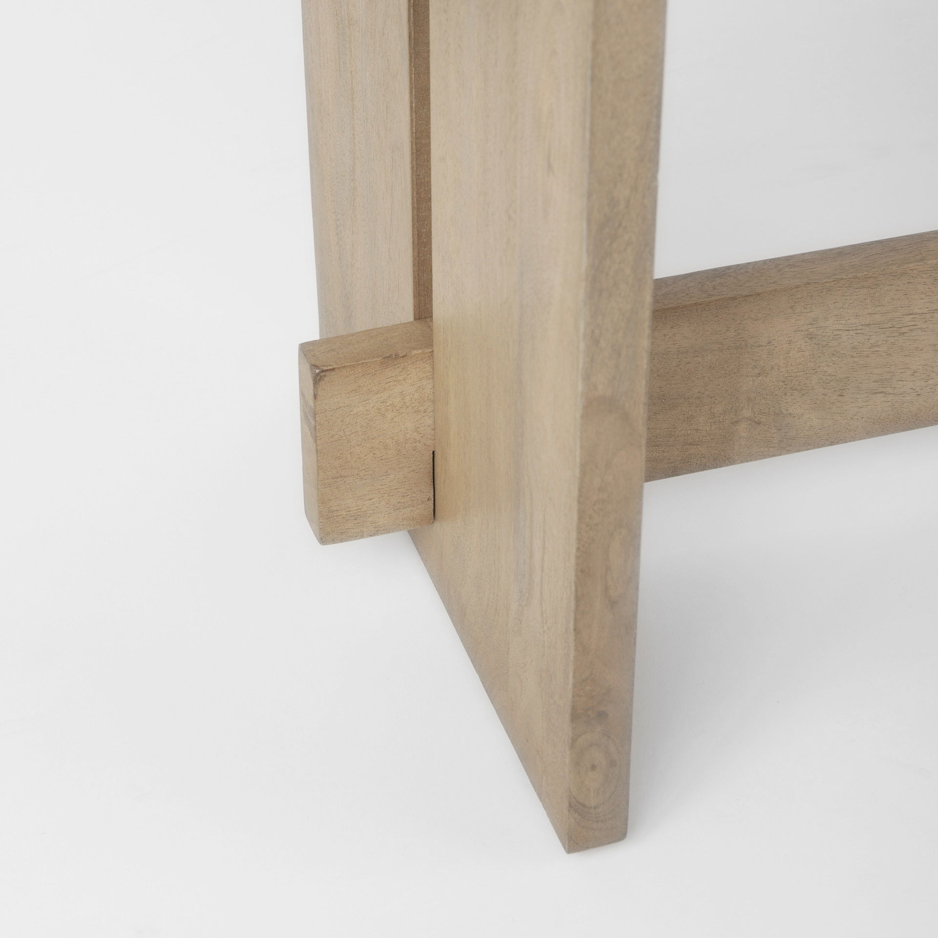 Aida 18H Light Brown Wood Dining Bench large image 