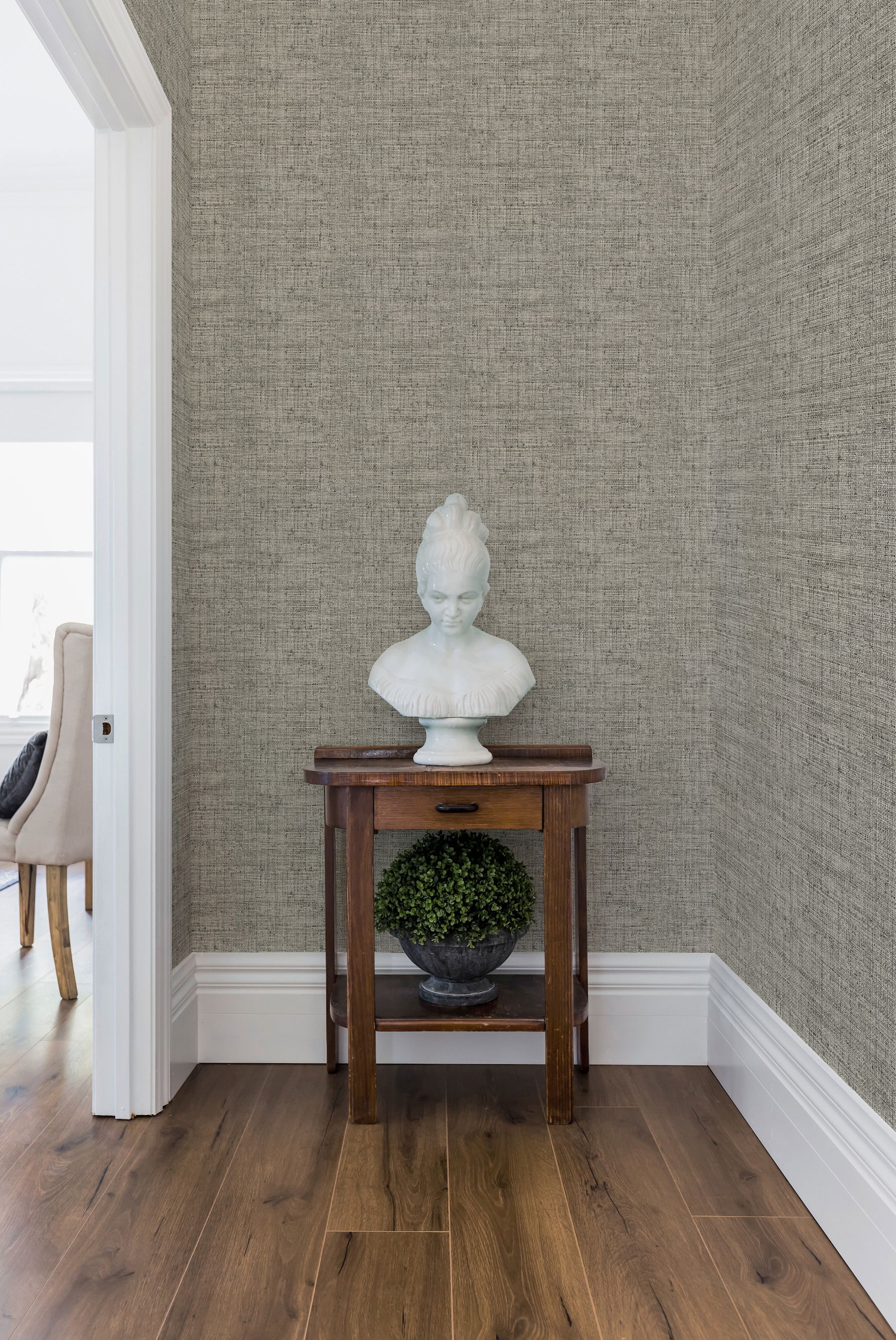Papyrus Weave Black Wallpaper large image 