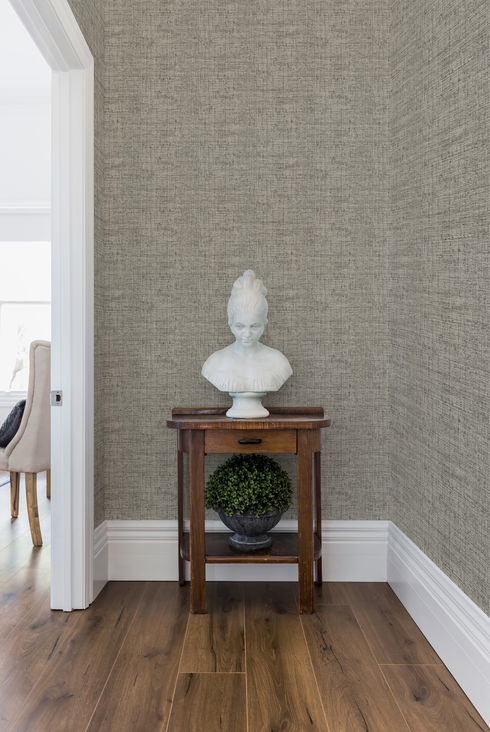 Papyrus Weave Black Wallpaper