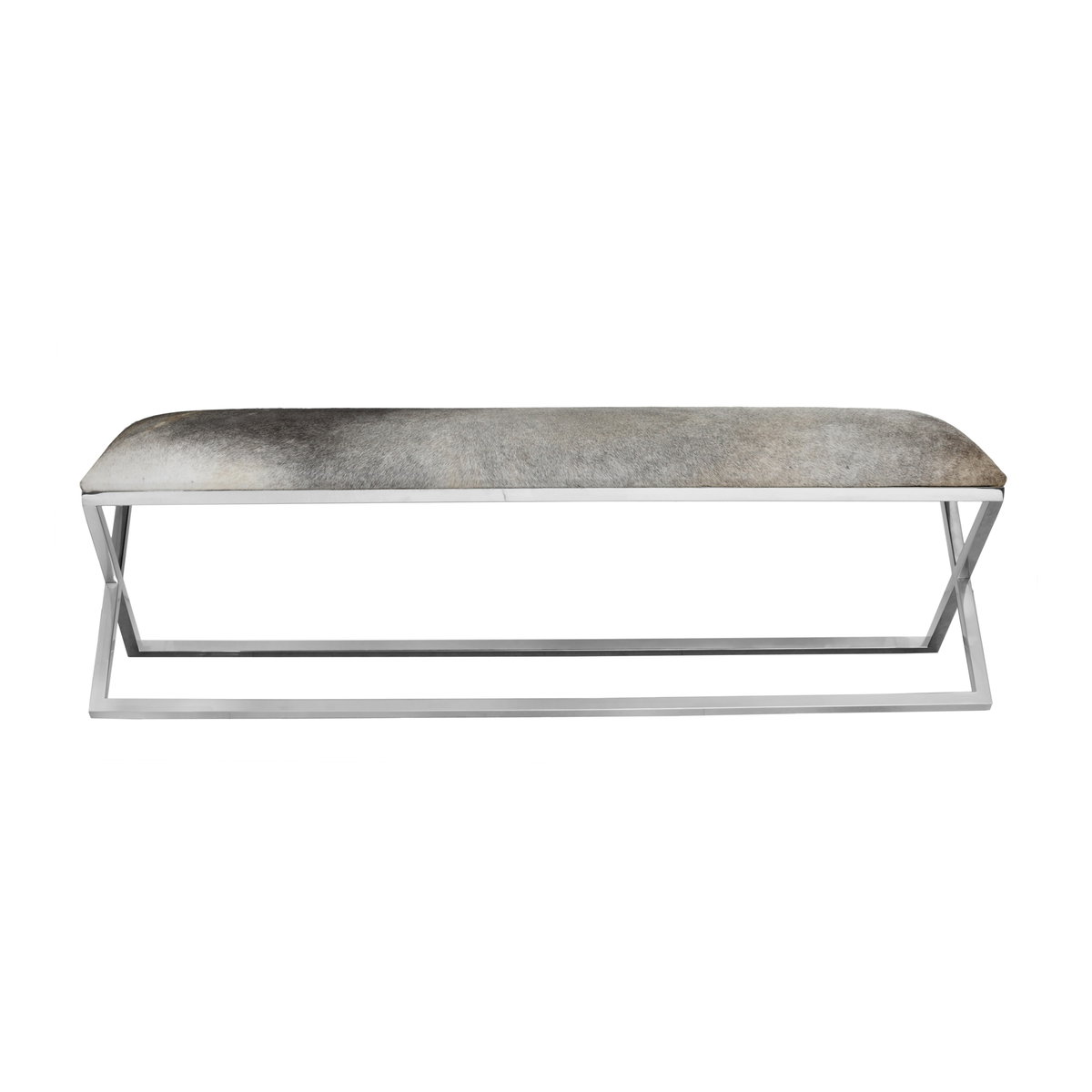 Rossi Bench Grey, Benche by Moe's Home, 60" width x 18.5" height x 16" depth View 1