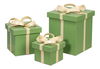 Ferrell Leather Holiday Boxes,S/3,Green, Decor by Sarreid, 8" length x 8" width x 9" height thumbnail 1