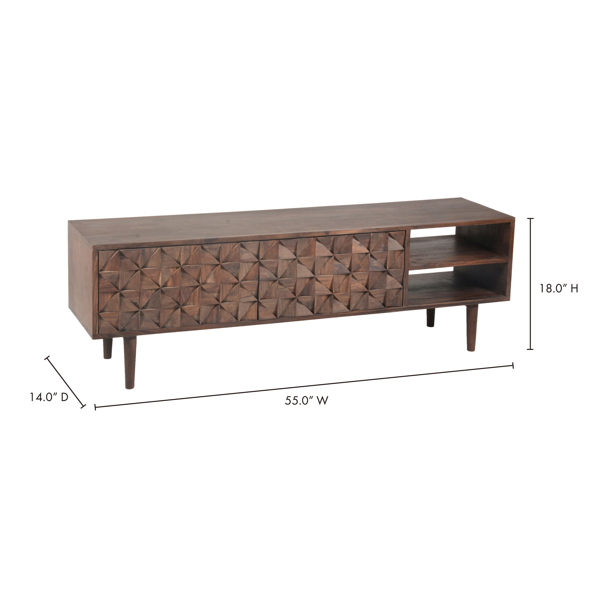 Pablo Entertainment Unit Dark Brown large image 