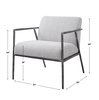 Brisbane Light Gray Accent Chair, by Uttermost, 27" width x 30" height x 30" depth thumbnail 3