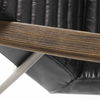 Grosjean Black Leather Wrap Metal Frame Accent Chair thumbnail 10