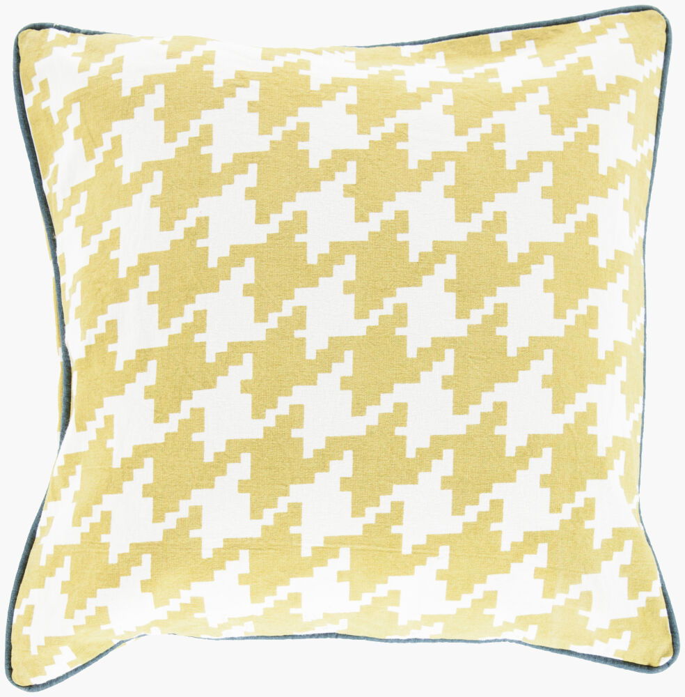 Houndstooth Accent Pillow Down, Decorative Pillow by Surya, 20" length x 20" width