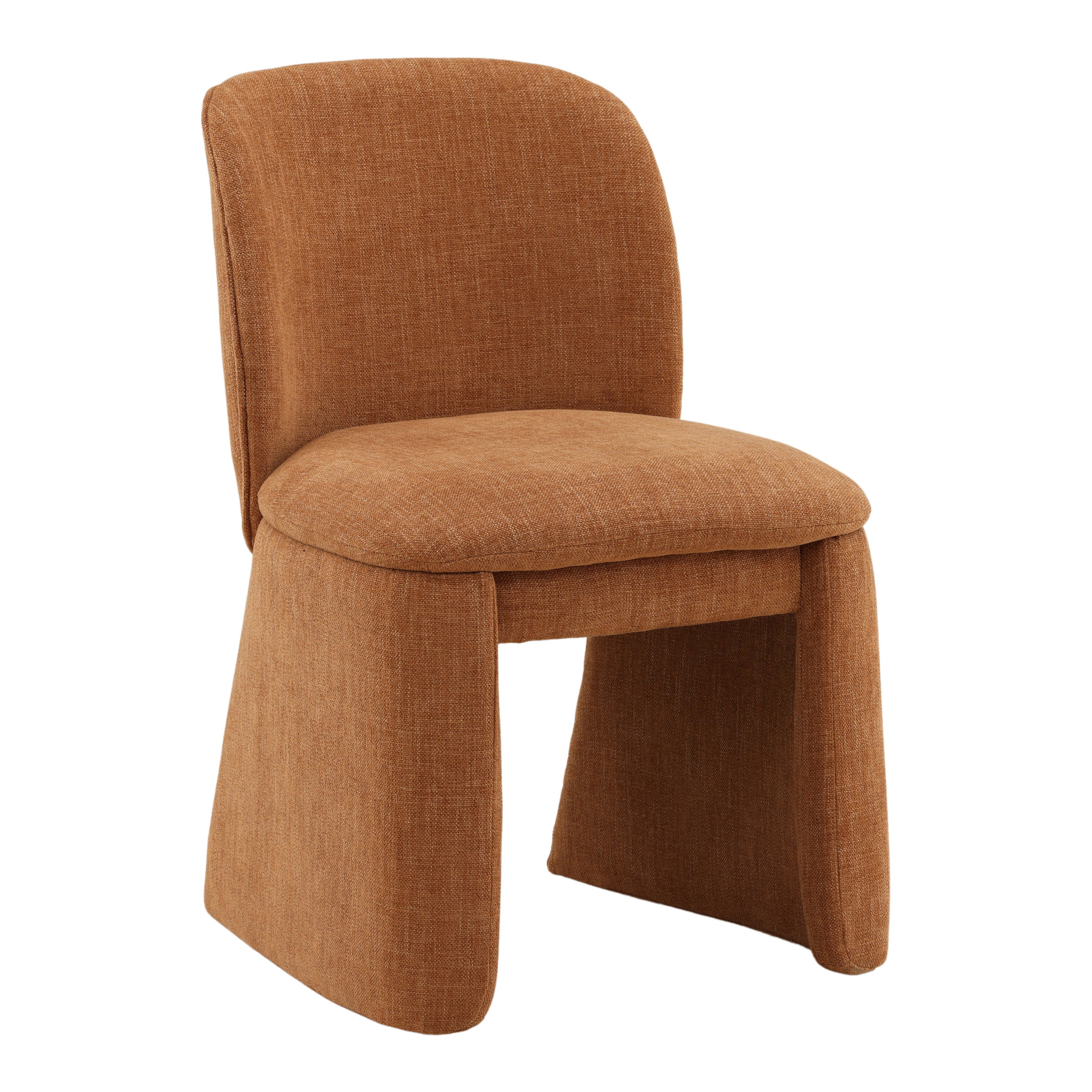 Kurt Dining Chair Terracotta, by Dovetail, 21.25" width x 32.15" height x 23.43" depth View 1
