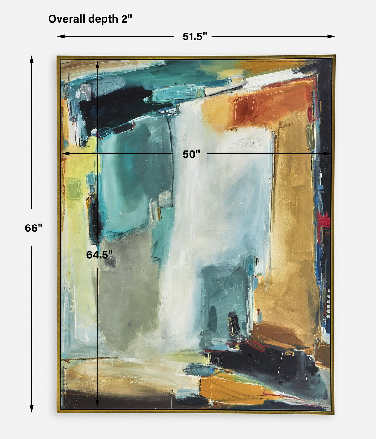 Painters High Revisited Framed Abstract Art, by Uttermost, 51.5" width x 66" height x 2" depth View 3