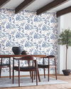 Eden Retreat White & Blue Wallpaper thumbnail 1