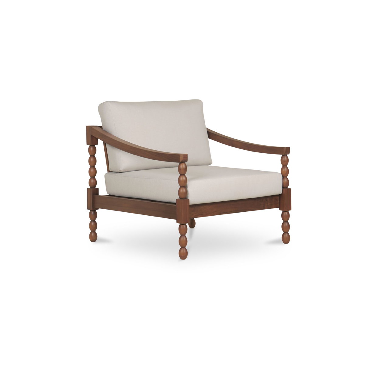 Delilah Outdoor Accent Chair Brown, Outdoor Chair by Moe's Home, 2'8" width x 2'2.77" height x 2'10.6" depth View 2