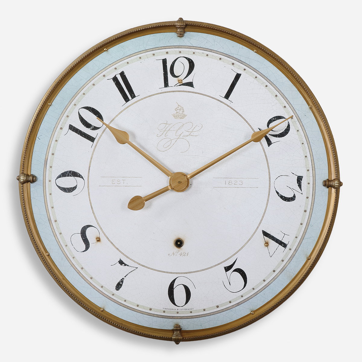 Torriana Wall Clock, by Uttermost, 31.5" width x 31.5" height x 2" depth View 1
