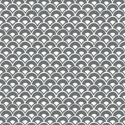 Stacked Scallops Grey Wallpaper