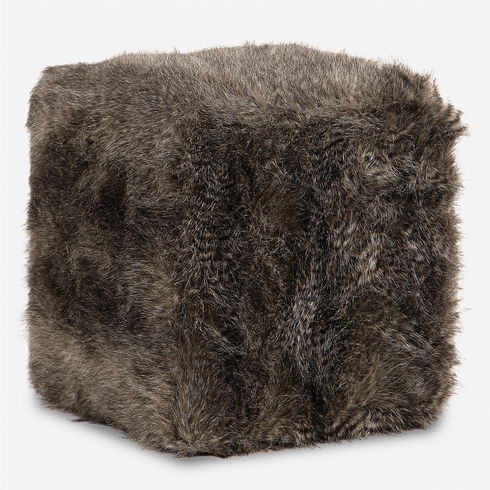 Jayna Fur Ottoman