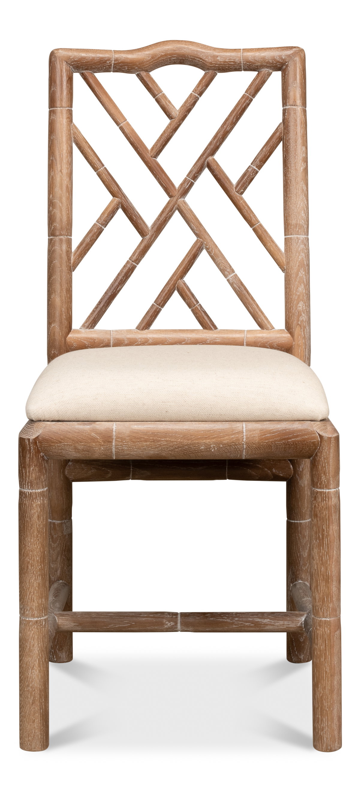 Brighton Bamboo Side Chair, Dining Chair by Sarreid, 17" length x 22" width x 39" height View 2