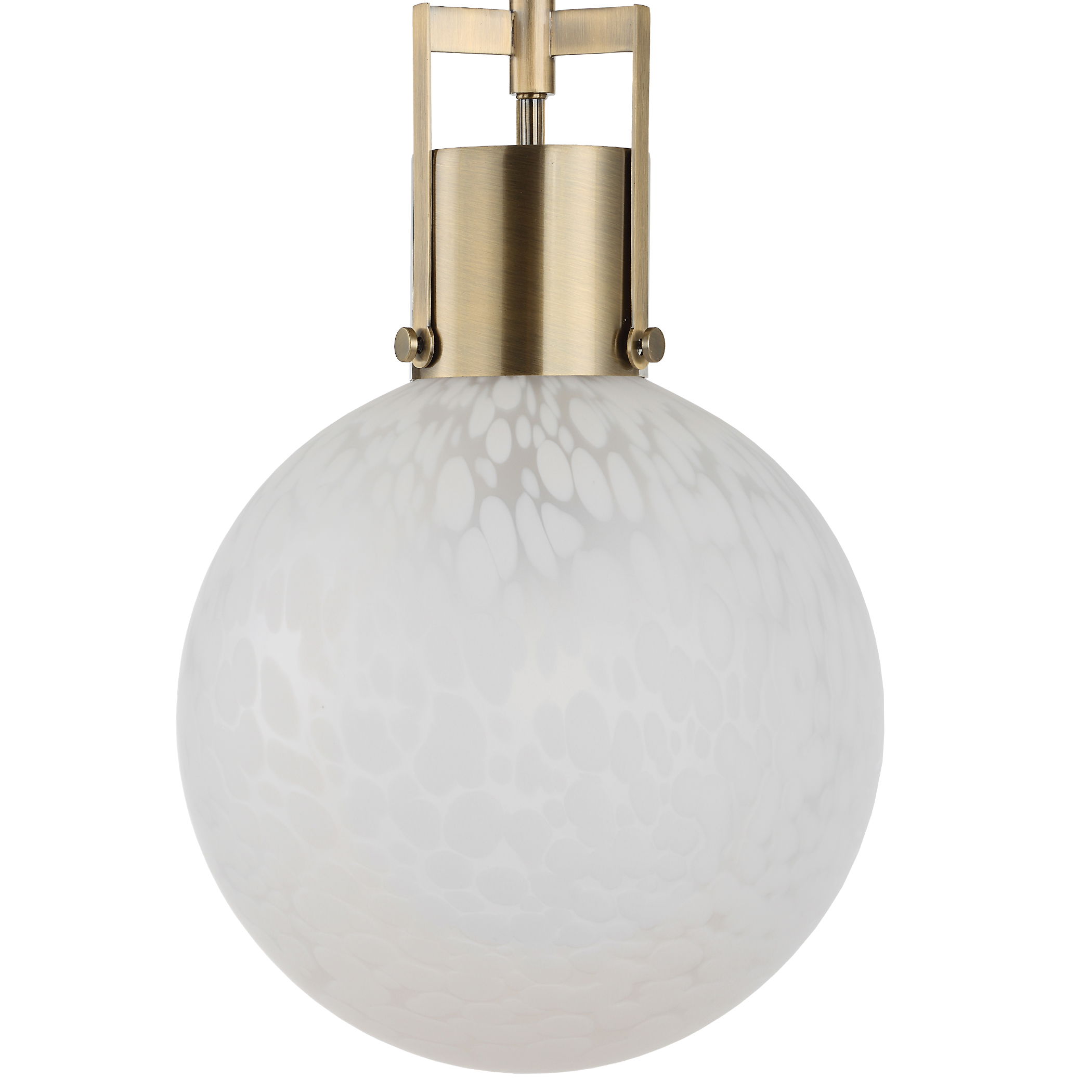 Huch 1 Light White Glass Pendant large image 