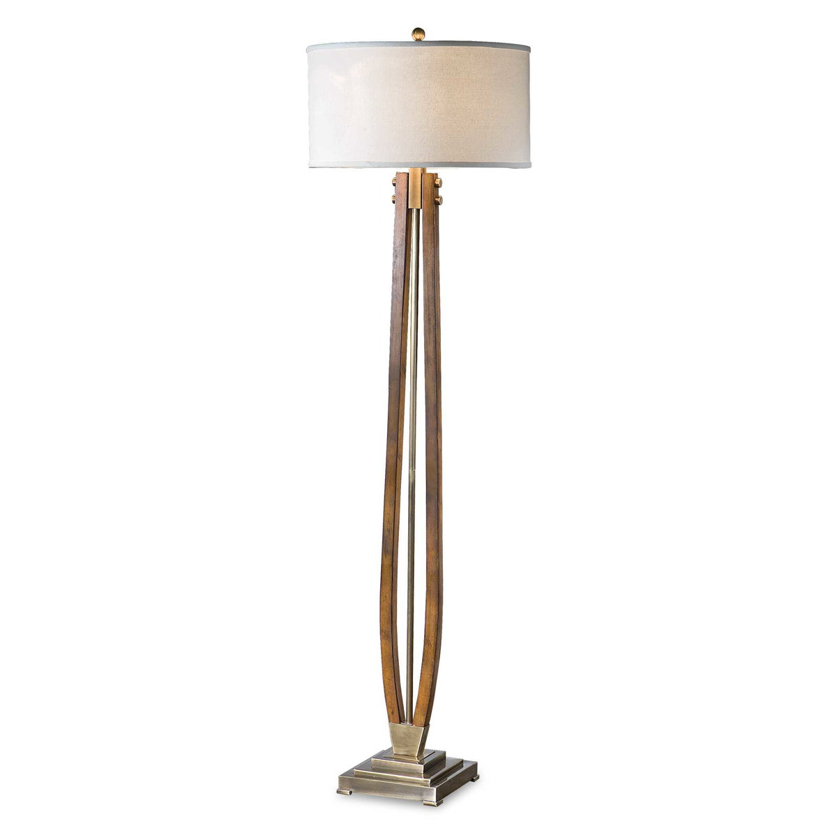 Boydton Burnished Wood Floor Lamp, by Uttermost, 19" width x 66.5" height x 19" depth View 1