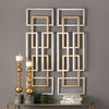 Aerin Geometric Wall Art Set/2, Sculptural Wall Art by Uttermost, 15.75" width x 50.62" height x 1.25" depth thumbnail 2