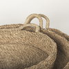 Ulana Set of 3 Round Nesting Seagrass Trays with Loop Handles, Decorative Tray by Mercana, 26.38" length x 26.38" width x 3.94" height thumbnail 7