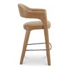 Martens Bar Stool Brown Leather, Counter & Bar Stool by Moe's Home, 23.6" width x 42.9" height x 23.3" depth thumbnail 3