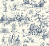 Seasons Toile Navy Wallpaper, by York Wall, 27' length x 2'3" width x 0.02" depth thumbnail 1