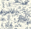 Seasons Toile Navy Wallpaper, by York Wall, 27' length x 2'3" width x 0.02" depth thumbnail
