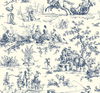 Seasons Toile Navy Wallpaper thumbnail 1